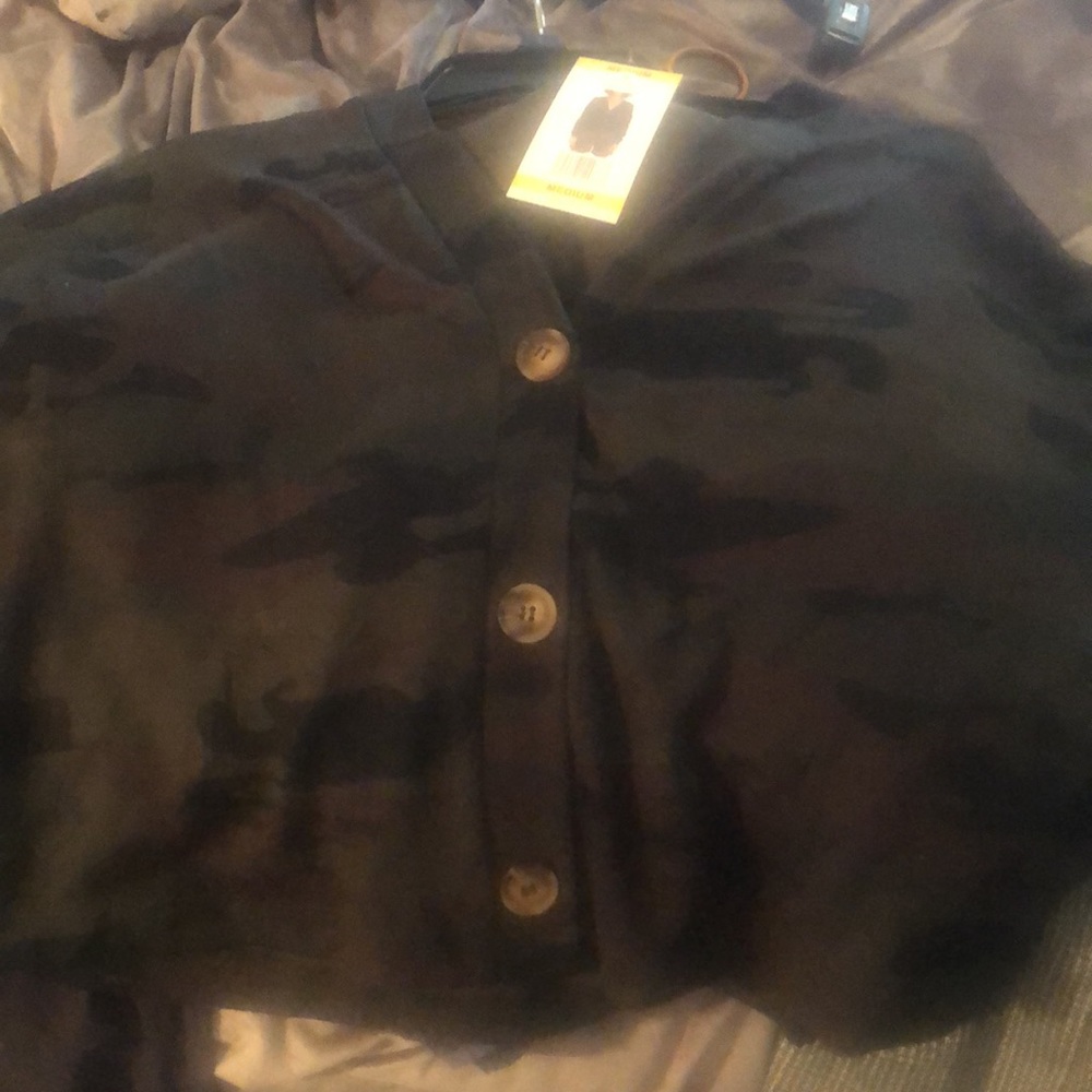 Army print daytripper cardigan